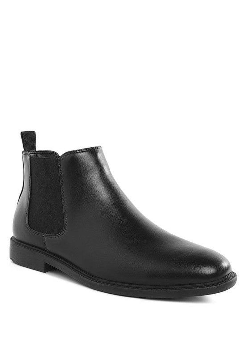 Fraser Men'S Faux Leather Chelsea Boots