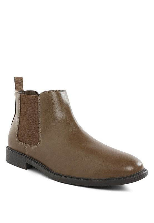 Fraser Men'S Faux Leather Chelsea Boots