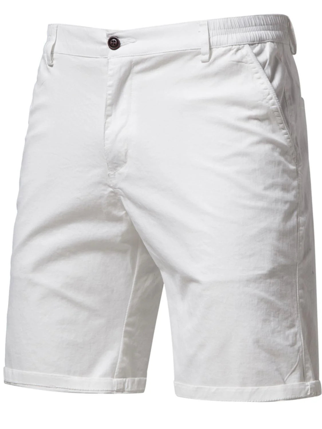 Men'S Elastic Waist Shorts with Pockets