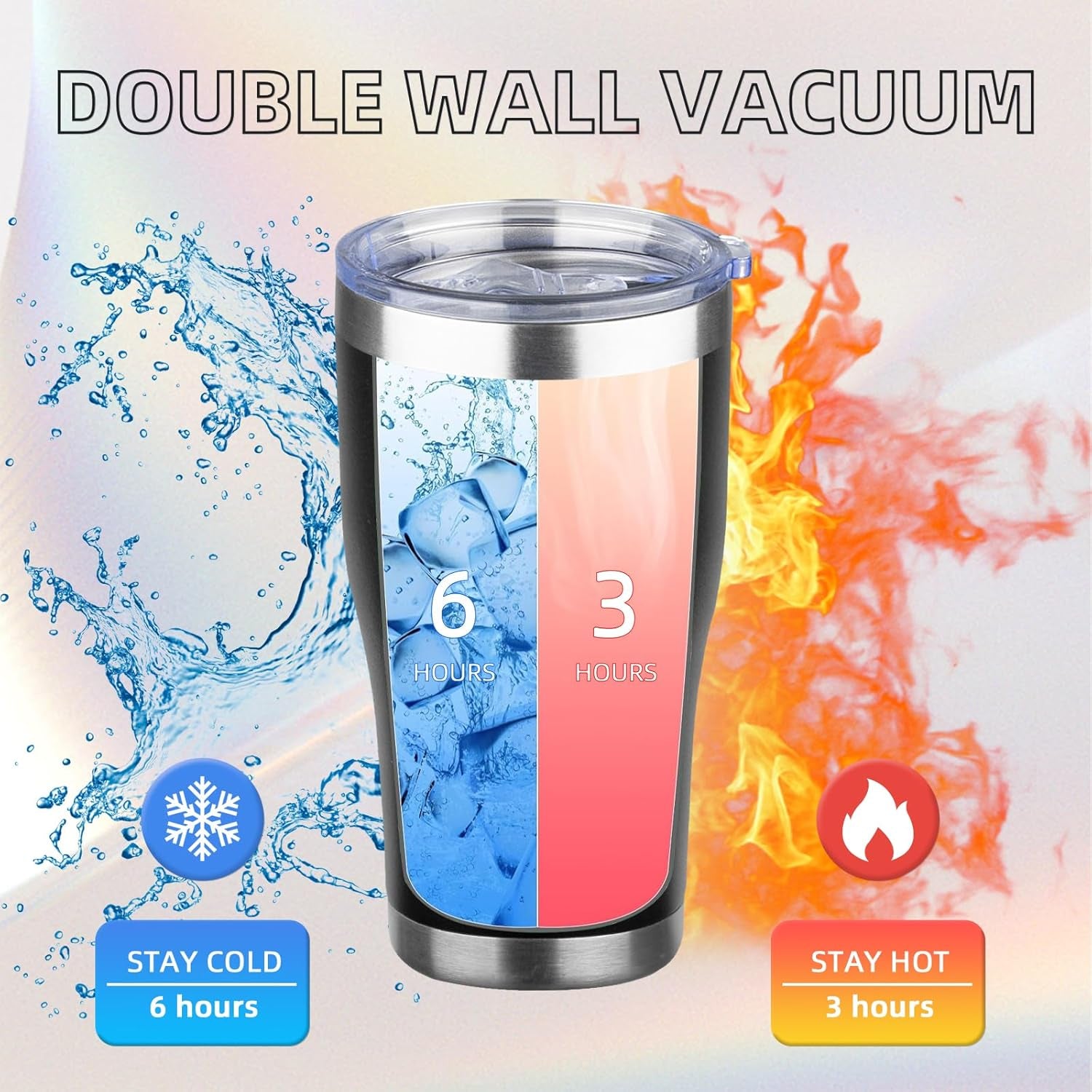 20Oz Coffee Tumbler with Lid and Straw Double Wall Vacuum Insulated Cup Stainless Steel Travel Mugs Insulated for Hot and Cold Leakproof Powder Coated Tumbler for Indoor and Outdoor
