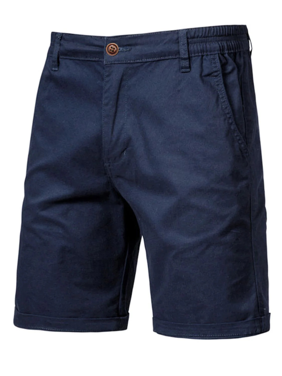 Men'S Elastic Waist Shorts with Pockets