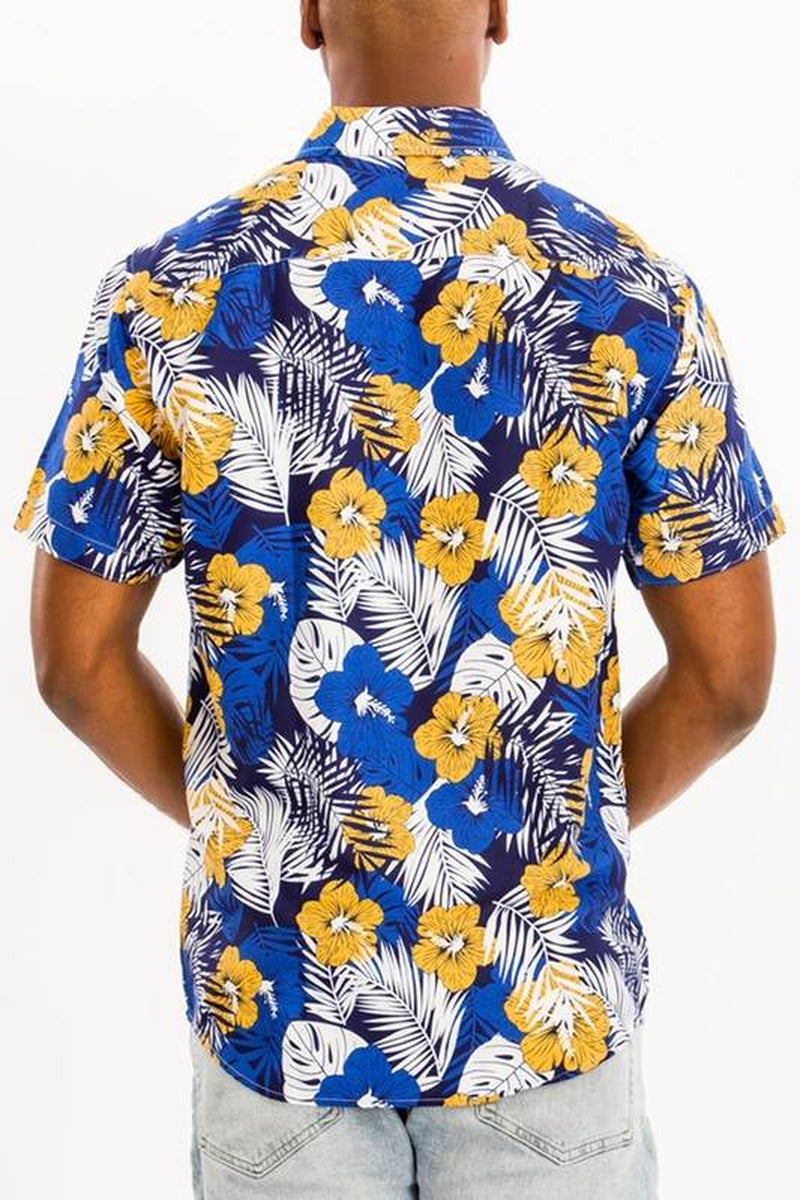 Hawaiian Print Button down Shirt