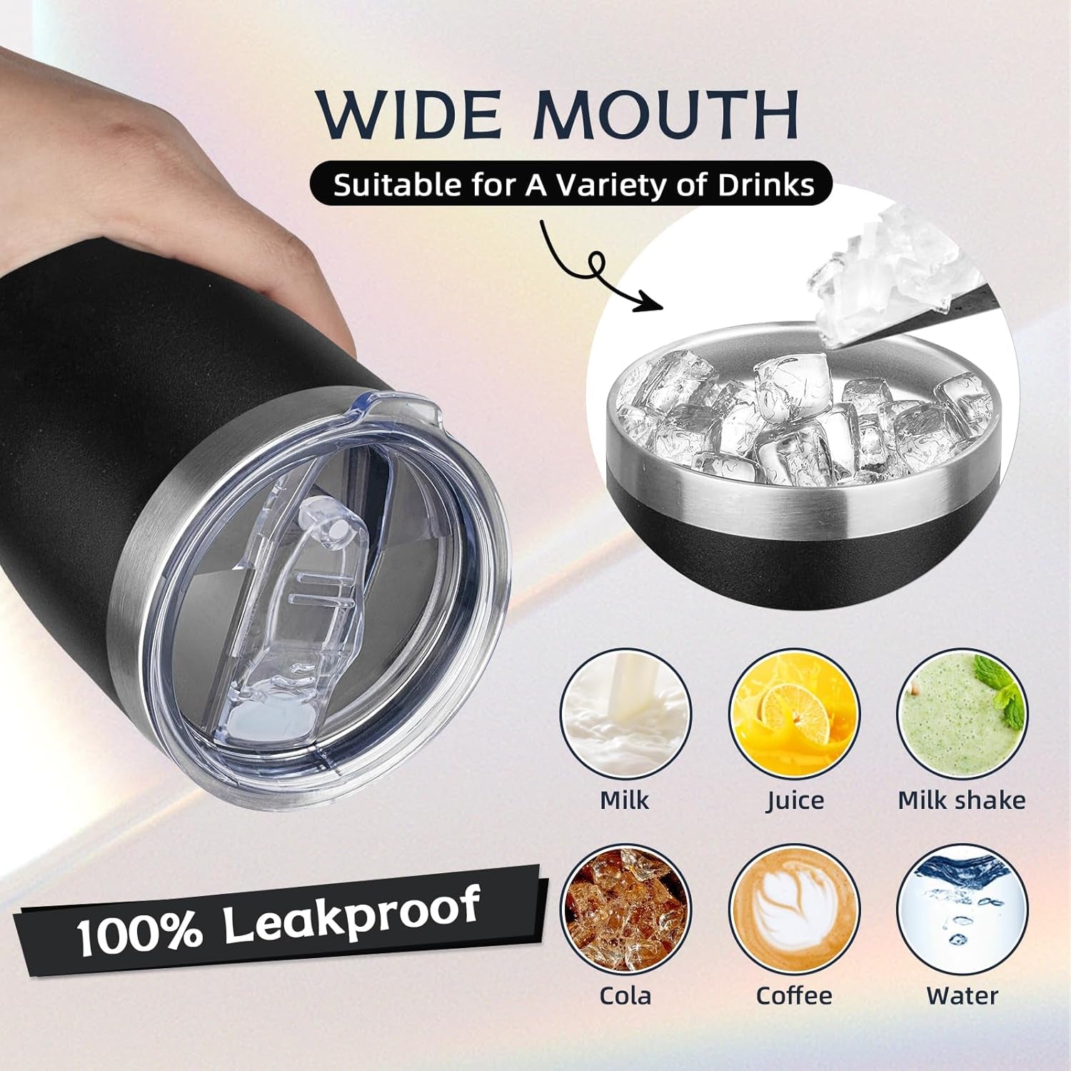 20Oz Coffee Tumbler with Lid and Straw Double Wall Vacuum Insulated Cup Stainless Steel Travel Mugs Insulated for Hot and Cold Leakproof Powder Coated Tumbler for Indoor and Outdoor