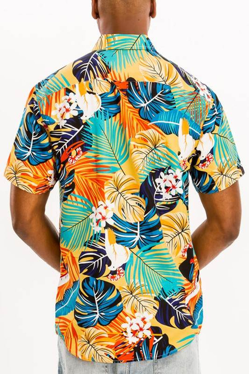 Weiv Hawaiian Print Button down Shirt