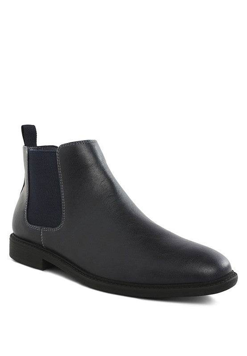 Fraser Men'S Faux Leather Chelsea Boots