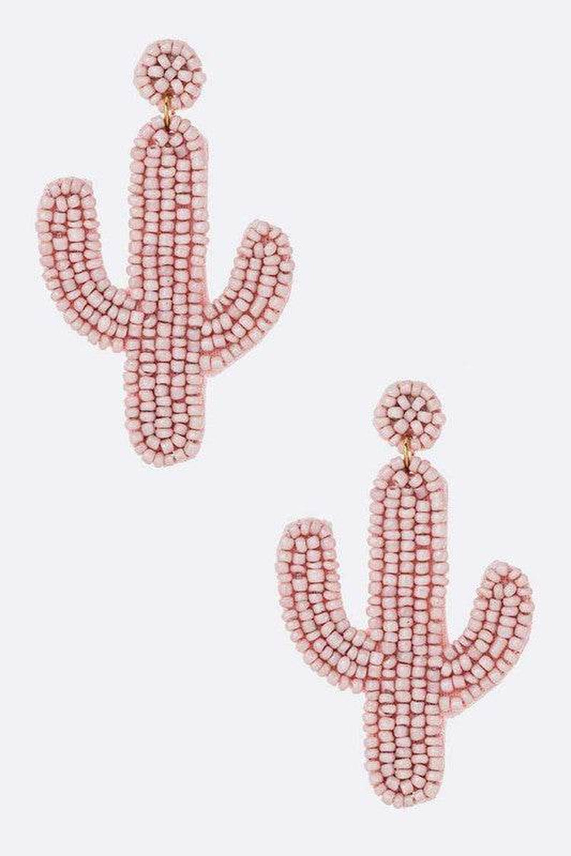 Beaded Cactus Iconic Earrings