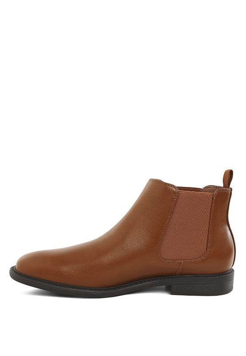 Fraser Men'S Faux Leather Chelsea Boots