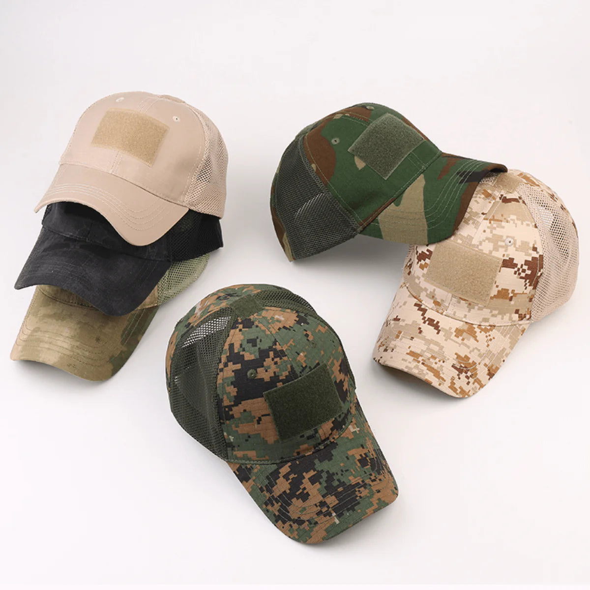 Jupitergear Military-Style Tactical Patch Hat with Adjustable Strap | Breathable & Unisex