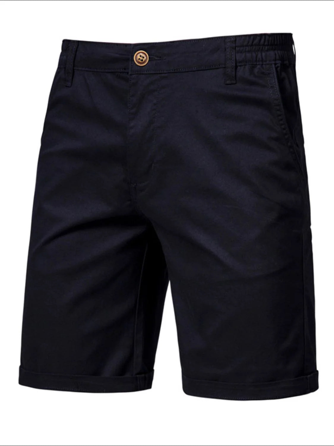 Men'S Elastic Waist Shorts with Pockets