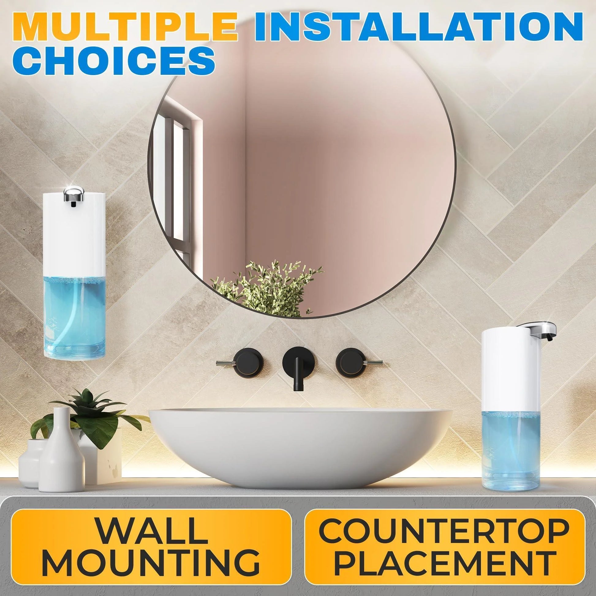Automatic Soap Dispenser Touchless 13.5 Oz Automatic Hand Soap Dispenser 4 Level Adjustable Foaming Rechargeable & Long Lasting Good for Kitchen Bathroom Hotels Restaurants & Office