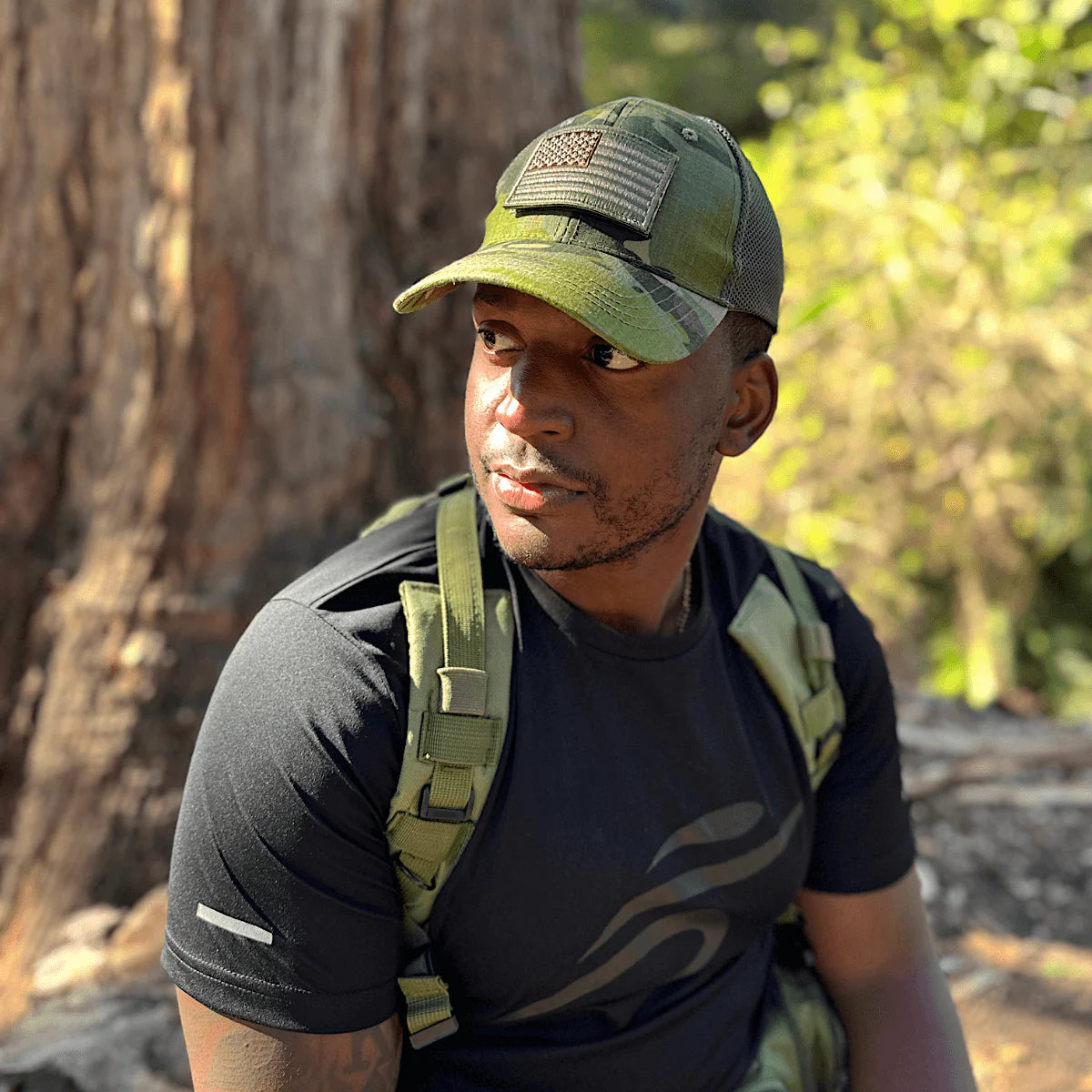 Jupitergear Military-Style Tactical Patch Hat with Adjustable Strap | Breathable & Unisex